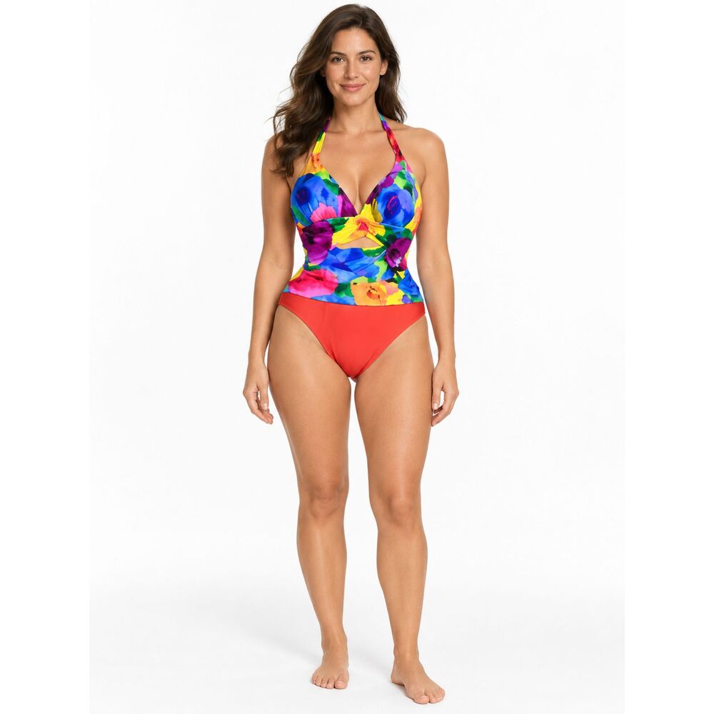 La Blanca One Piece Watercolor Bathing Suit 6